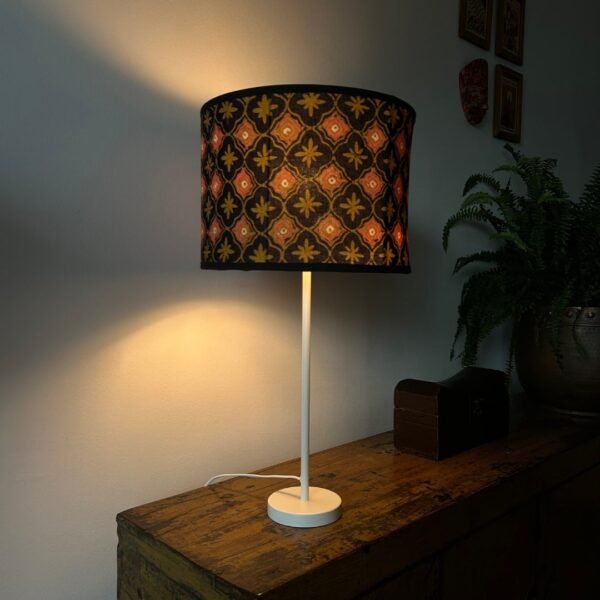 Batik Shades – Bima light on-min Lamp shade in batik Bima