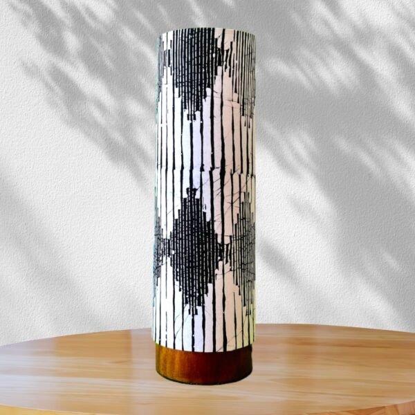 Eka table lamp – Garis-min Eka lamp in batik Garis